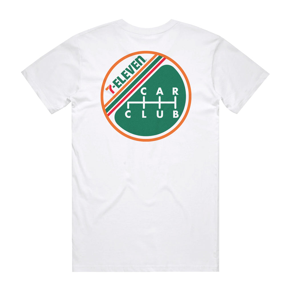 7-Eleven Car Club t-shirt on white